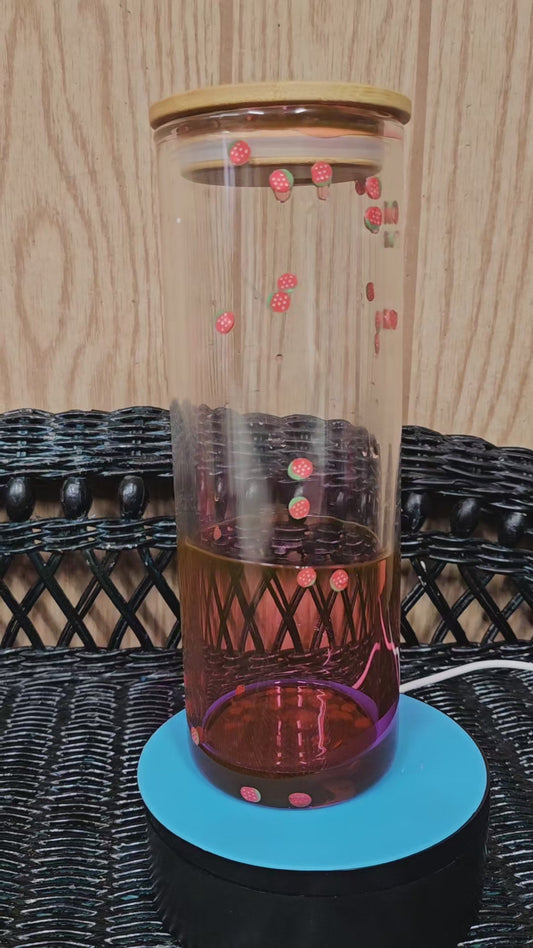 25 oz glass snow globe tumbler