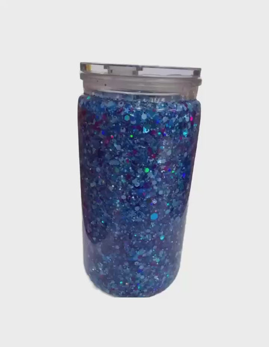 16 oz acrylic blue glow cup with glow
